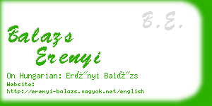 balazs erenyi business card